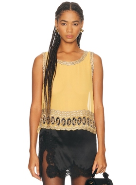 BODE DUCAT 上装 黄色 y2k辣妹风REVOLVE小众新款