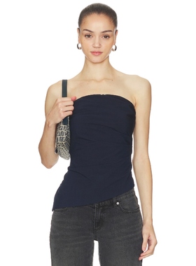 NIA GRAND 上装 藏青色 y2k辣妹风REVOLVE小众新款