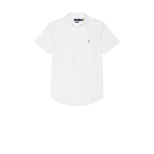 [夏季新品]Polo Ralph Lauren白色衬衫翻领通勤风短袖上装REVOLVE