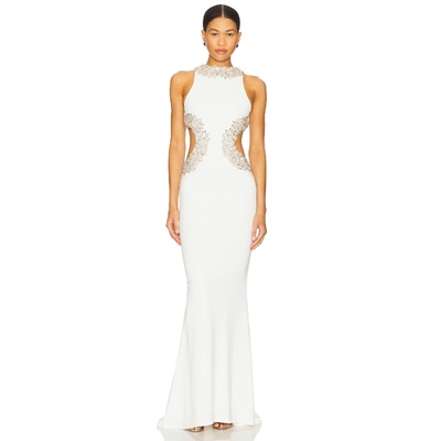 Bronx and Banco Camila Rhinestone Gown 白色REVOLVE小众新款