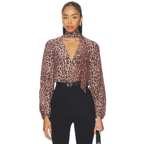 RIXO MOSS 上装 棕色 y2k辣妹风REVOLVE小众新款