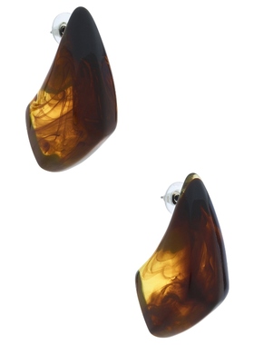 8 Other Reasons ENORME 铆钉耳饰 棕色 REVOLVE小众新款