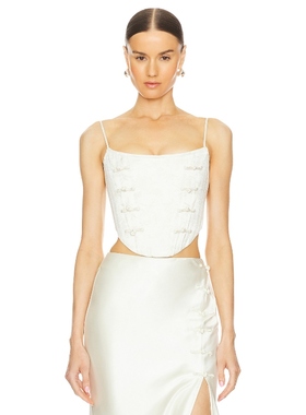 SAU LEE NADIA 上装 白色 y2k辣妹风REVOLVE小众新款