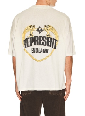REPRESENT ANGEL BORDER T恤 白色REVOLVE小众新款