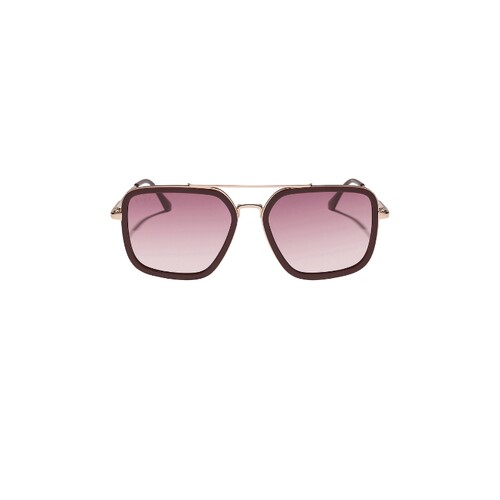 DIFF EYEWEAR棕色太阳眼镜双梁方形框复古风早秋新品REVOLVE