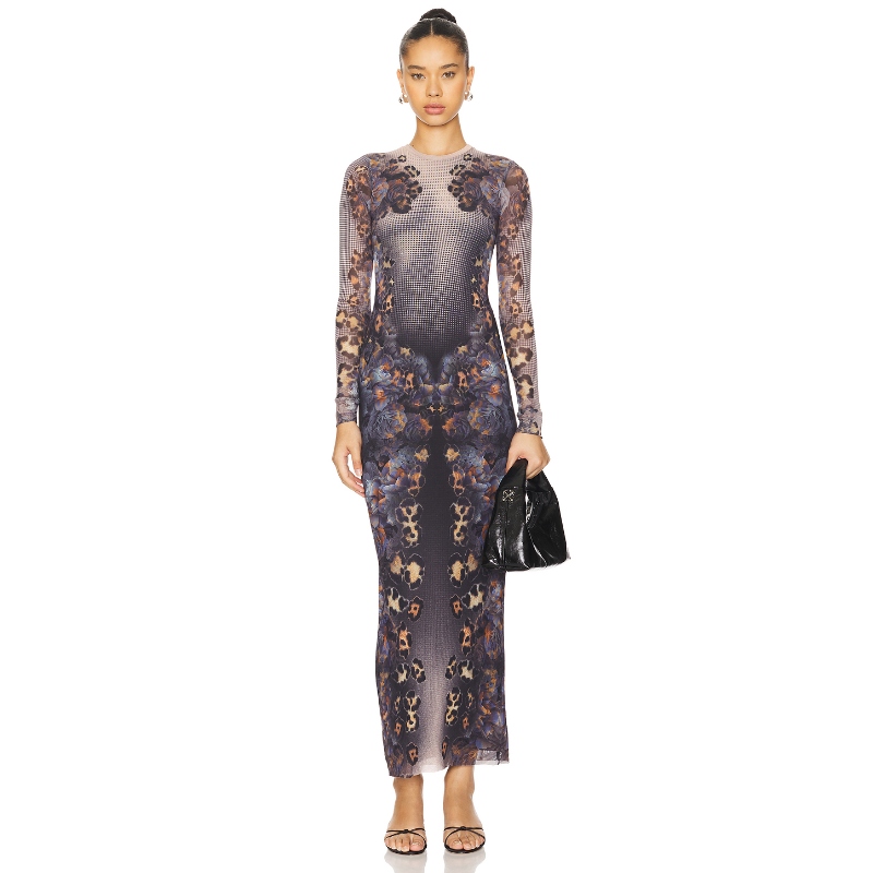 AFRM 长袖连衣裙黑色显瘦性感裙子修身内搭长裙REVOLVE小众新款