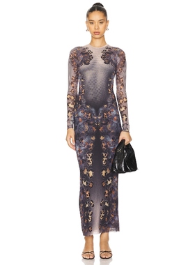 AFRM 长袖连衣裙黑色显瘦性感裙子修身内搭长裙REVOLVE小众新款