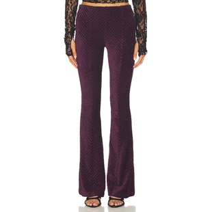 People Free 紫色长裤 美式 REVOLVE 休闲风显瘦喇叭裤 海外直邮