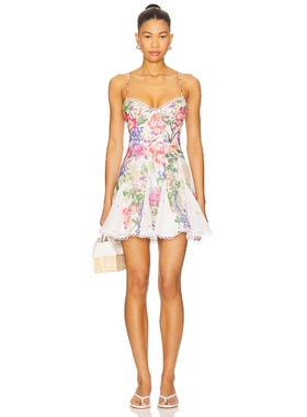 [冬季新品]Charo Ruiz Ibiza MARLENE 连衣裙Ivory,Pink REVOLVE