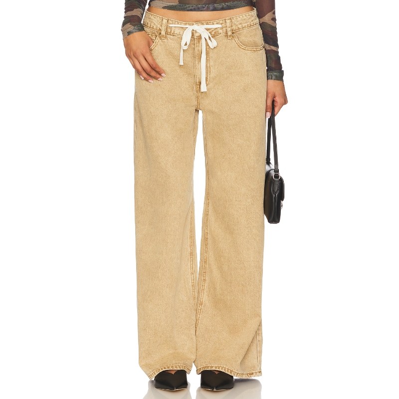 LIONESS MUSE 牛仔裤 棕黄色 美式复古风REVOLVE小众新款
