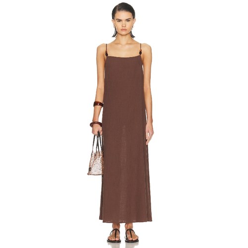 Staud LAURA 裙子 棕色REVOLVE小众新款