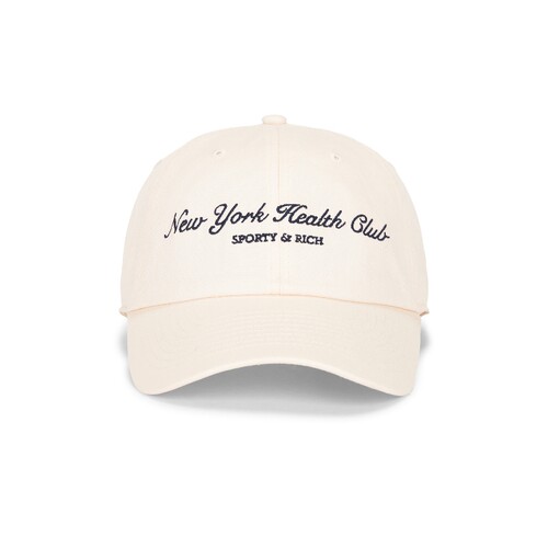 Sporty & Rich NY HEALTH CLUB 帽类  奶油色 秋冬新品REVOLVE
