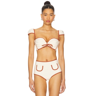 Montce Swim 比基尼文胸上装 奶油色y2k辣妹风REVOLVE