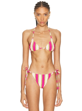 Solid & Striped IRIS 比基尼文胸上装 Pink, CreamREVOLVE小众新