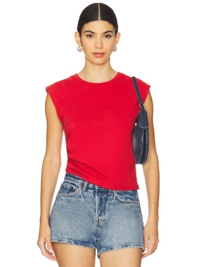 Rag & Bone Mica Cropped Tank Top 红色REVOLVE小众新款