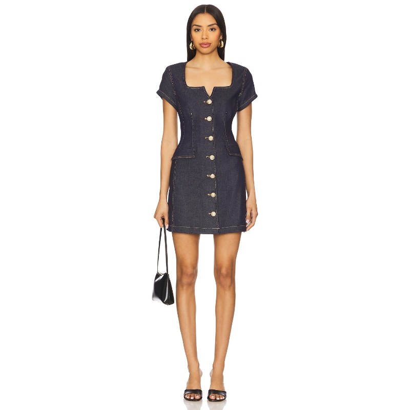 Generation Love BRUNELLA 牛仔裙 藏青色REVOLVE小众