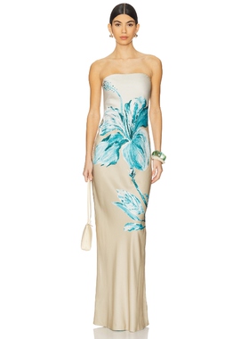 [春季新品]ROCOCO SAND DRESS 长裙 米色REVOLVE小众