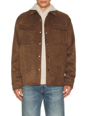 Brixton SELDEN 衬衫 棕色REVOLVE小众新款