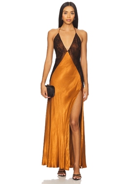 Bardot ESTRELLA 吊带连衣裙 Burnt Orange,BlackREVOLVE小众新款