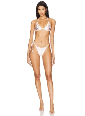 NIIHAI 蝴蝶比基尼 粉色REVOLVE小众新款