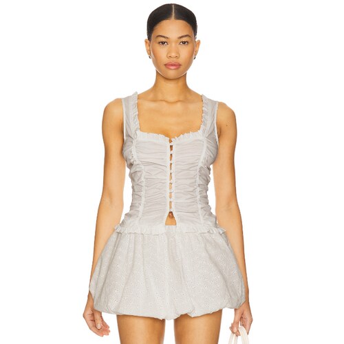 [夏季新品]MORE TO COME STEFIE 上衣白色辣妹风REVOLVE小众新款