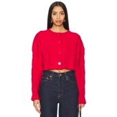 REVOLVE冬季 保暖 LAINE红色短款 针织开衫 春节穿搭 SNDYS