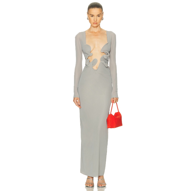 [冬季新品]Christopher Esber 裙子 淡灰色REVOLVE小众