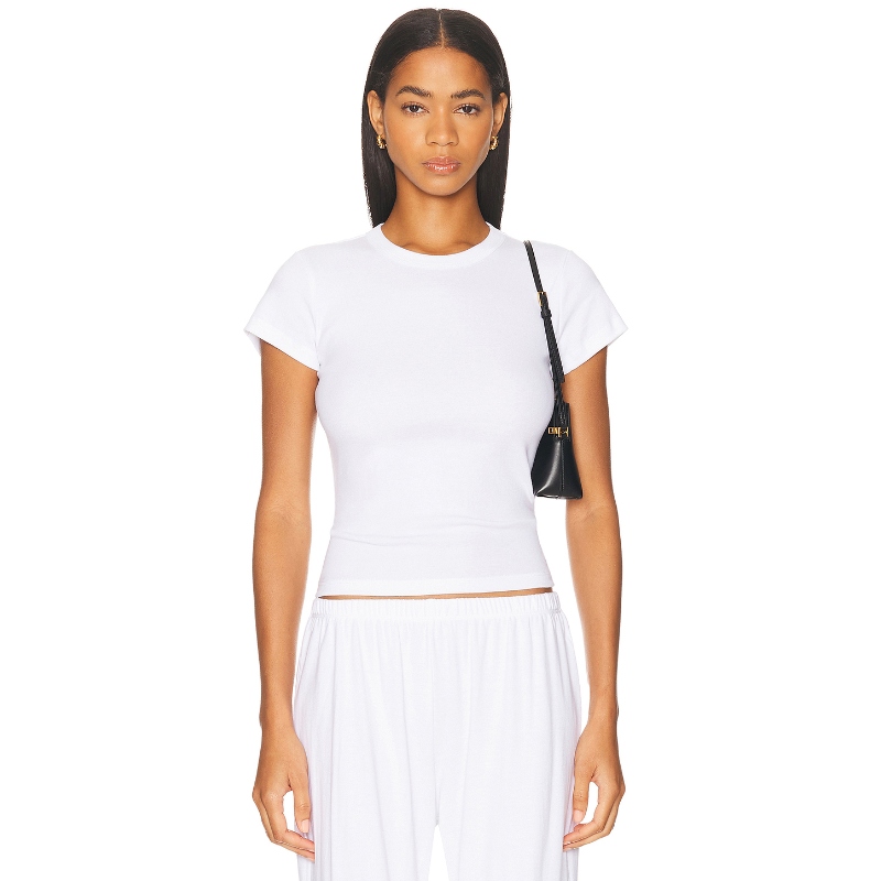 [冬季内搭]LESET Nando Slim Fit Tee 白色REVOLVE小众新款