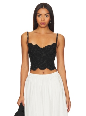 For Love & Lemons 吊带背心黑色修身性感辣妹上衣REVOLVE