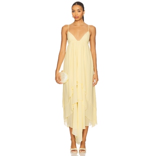 Lovers 新品 and Friends 长裙柠檬色REVOLVE小众 EVE 春季