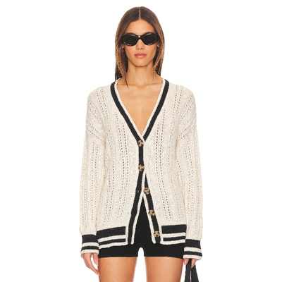 Sanctuary开襟针织衫系扣条纹设计感外套开衫宽松辣妹REVOLVE保暖