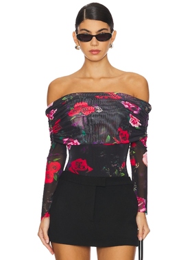 AFRM MAXINE 露肩紧身衣裤 黑色REVOLVE新款