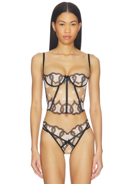 For Love & Lemons 爱柠檬 TRUEST 紧身胸衣 黑色REVOLVE小众新款