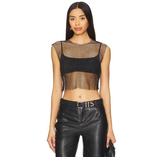 ALLSAINTS Calytrix Sparkle Top 黑色REVOLVE小众新款