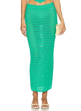 [冬季新品]AFRM DOROTA 针织半身裙 绿色REVOLVE小众