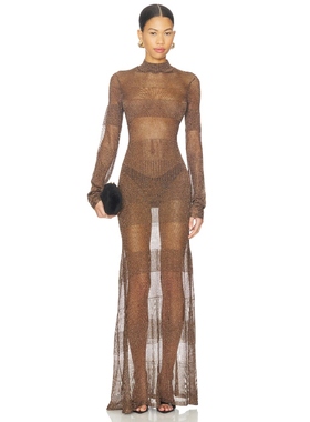 AKNVAS JOSEPHINE 裙子 棕色REVOLVE小众新款