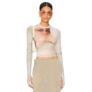 y2k辣妹风REVOLVE小众新款 AFRM 上装 KAYLEE 长袖