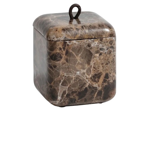 The Favorites MARBLE LIDDED VANITY JAR 带大理石盖的梳妆罐  r