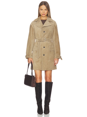 FRAME The Suede Trench Jacket revolve小众新款
