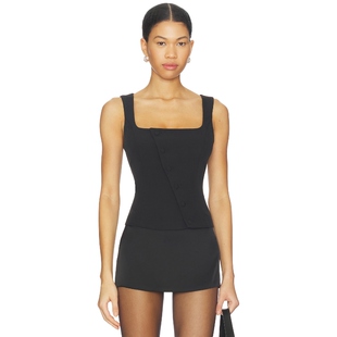 ALL 新品 THE WAYS 黑色y2k辣妹风REVOLVE小众 GWYNNE上装 春季