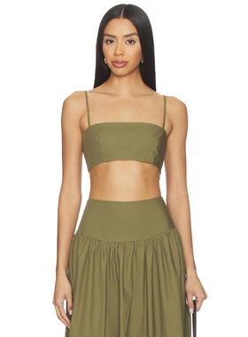 Susana Monaco POPLIN CROP STRING 上装 revolve小众新款