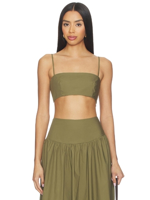 Susana Monaco POPLIN CROP STRING 上装 revolve小众新款