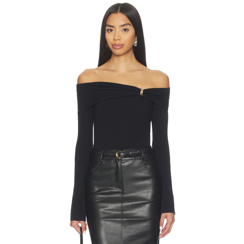 4th & Reckless VIRGO 长袖上装 黑色REVOLVE小众新款