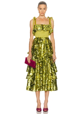 AKNVAS ASTA 裙子 绿色REVOLVE小众新款