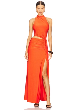 MISHA KENDALL 长裙 橙色REVOLVE小众新款