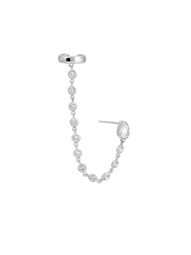 Ettika EAR CUFF CRYSTAL CHAIN STUD 水晶链条耳骨夹耳钉 revolv