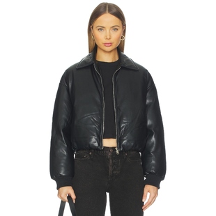 [冬季新款]superdown 机车夹克美式休闲风保暖皮衣外套REVOLVE