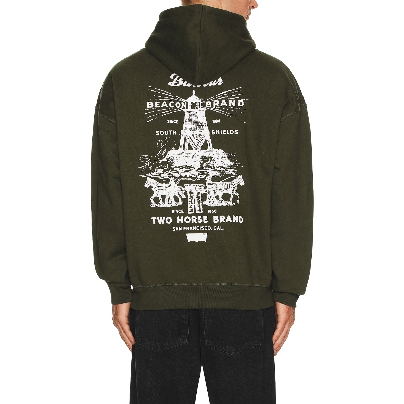 Barbour 连帽衫 绿色REVOLVE小众新款