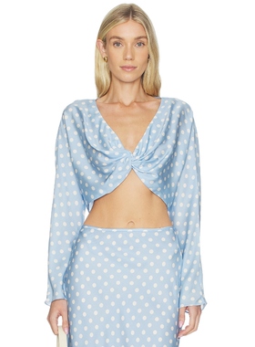 Posse TILLIE 长袖上装 Baby Blue,WhiteREVOLVE小众新款