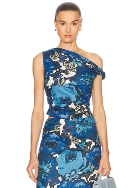 SIR. CAMELLIA 上装 蓝色 y2k辣妹风REVOLVE小众新款